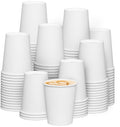 GUSTO [8 oz. - 300 Count] Disposable White Paper Cups, Hot Coffee Cups - Eco-Friendly Hot Cups - Formerly Comfy Package