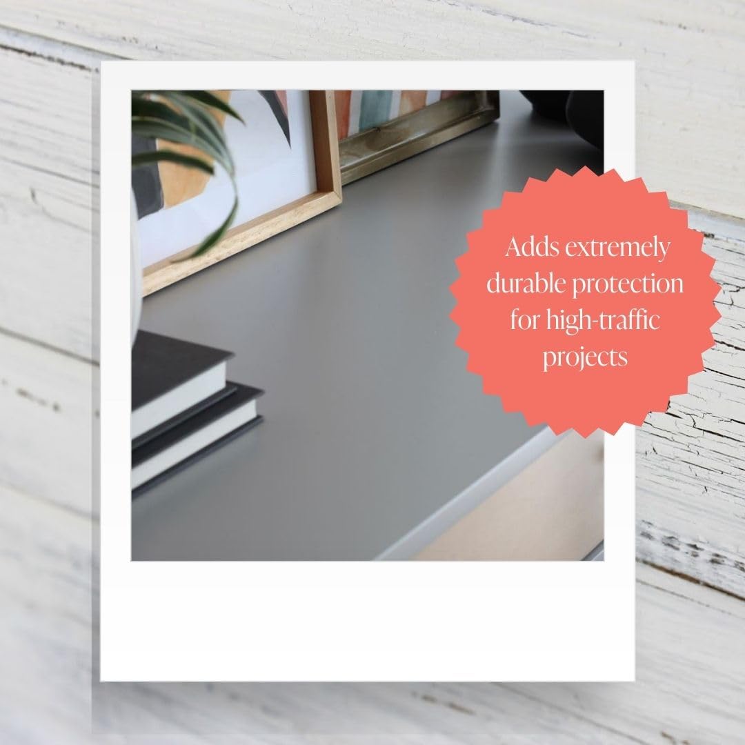 Clear Coat - Eco-Friendly Clear Satin Sheen Top Coat for Chalk Style Furniture Paint, Very Durable, Non Yellowing, Waterproof Sealant for High Traffic Furniture - Indoor/Outdoor - Pint (16 oz)
