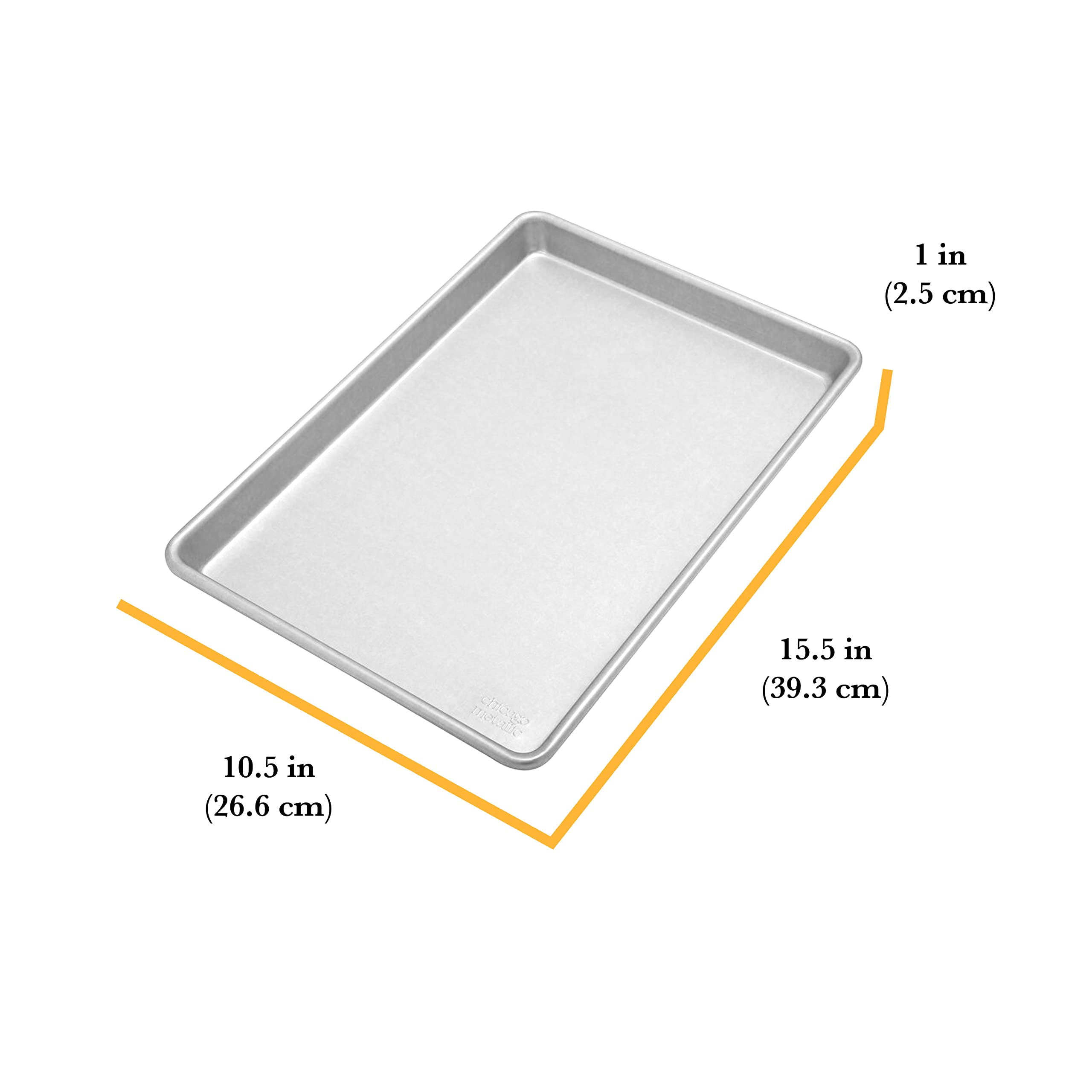 Chicago Metallic - Jelly Roll Pan, Heavy Duty Aluminized Steel Baking Pan (15" x 10")