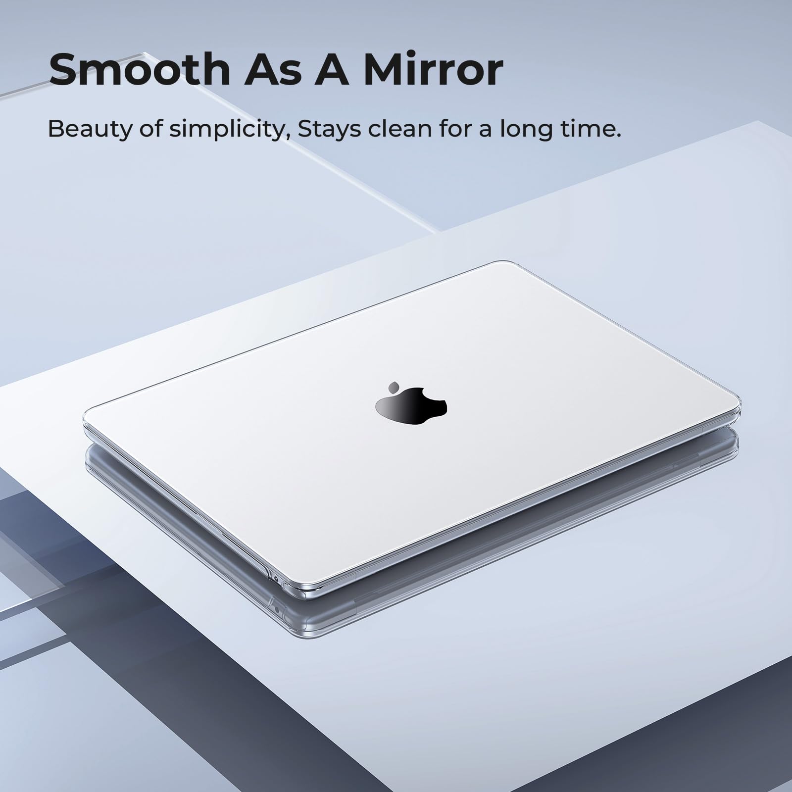 EooCoo Compatible with MacBook Air 15 inch Case 2026-2023 M5 A3448 M4 A3241 M3 A3114 M2 A2941 Liquid Retina Display, Protective Hard Shell Case + Keyboard Cover + Screen Protector, Crystal Clear
