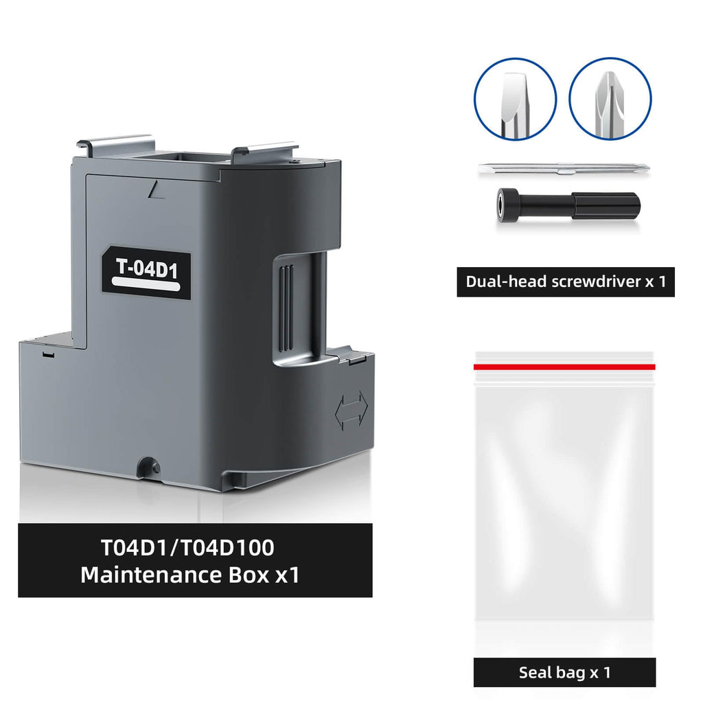 T04D1 Ink Maintenance Box for ET-15000 ET-3750 ET-3760 ET-4750 ET-4760 ET-3850 ET-4850 WF-2860 XP-5100 ET-3710 ET-5150 ET-3830 ST-M1000 ST-3000 ET-M2170 Printers. TO4D1/TO4D100/EWMB2/04D1