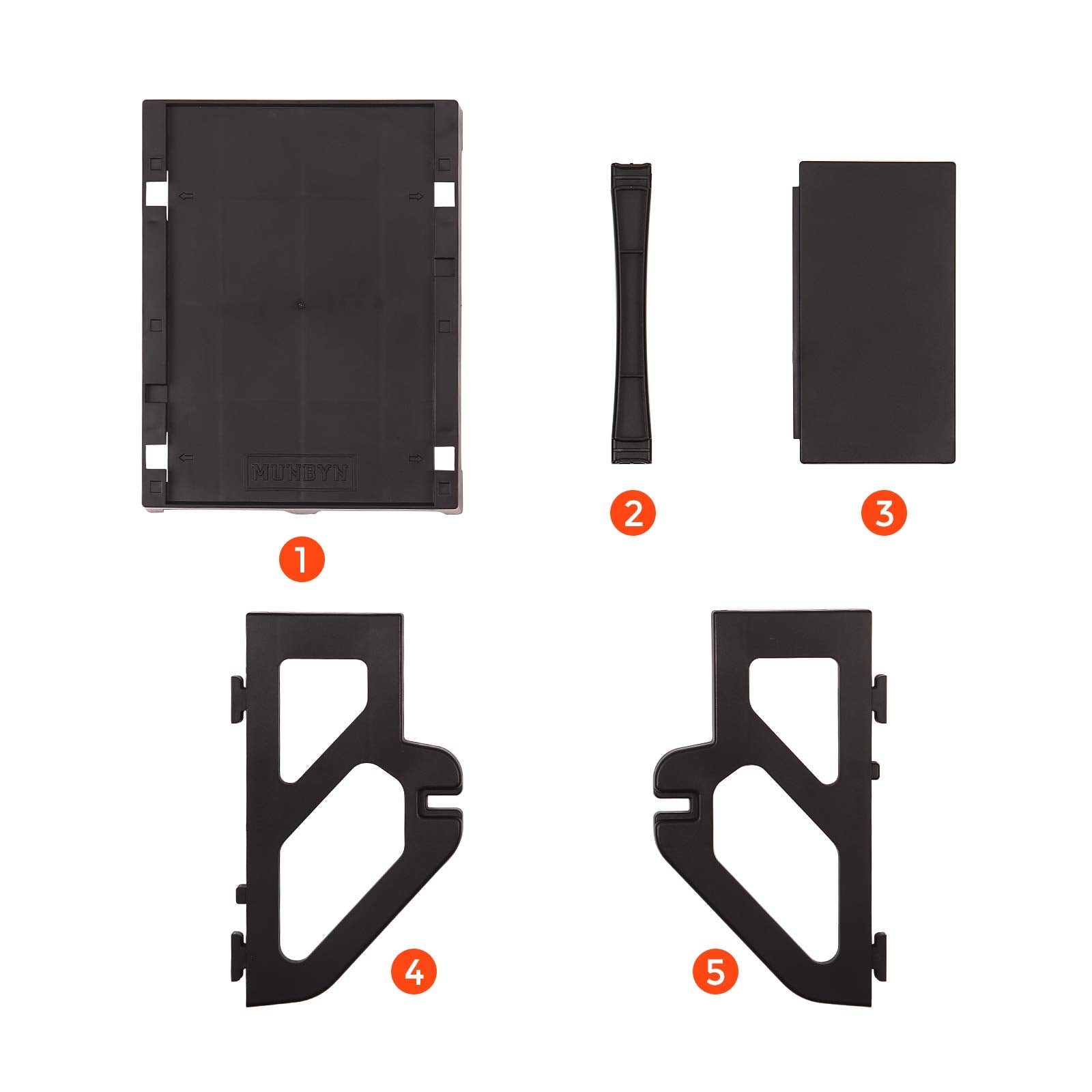 MUNBYN External Label Holder for Rools and Fan-Fold Labels, 2 in 1 External Label Stand for Shipping Thermal Label, Work with Desktop Shipping Label Printer