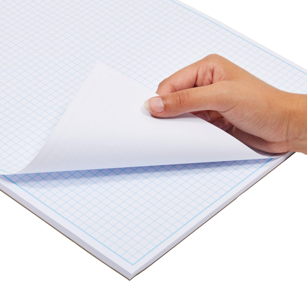 2 Pack Engineering Graph Paper Pads, 11x17 Quadrille Grid Paper for Drafting, Engineering, Blueprint Drawing, Architect Designers (4 Squares Per Inch, 50 Sheets Each Pad)