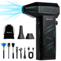 BENJEN Compressed Air Duster-150000RPM Electric Air Duster for Cleaning Keyboard & PC Infinitely Adjustable Speed Cordless Turbo Fan Turbo Dryer Blower for Car, Air Bed, Outdoors, Home.