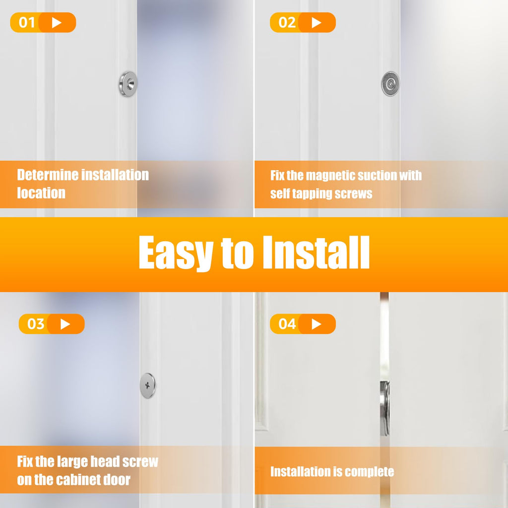 12Pcs Magnetic Door Catch, Metal Ultra Thin Cabinet Magnets Door Closure, Concealed Drawer Closet Door Catch Closer, Hidden Magnetic Door Latch, Furniture Door Magnet Closing Catch