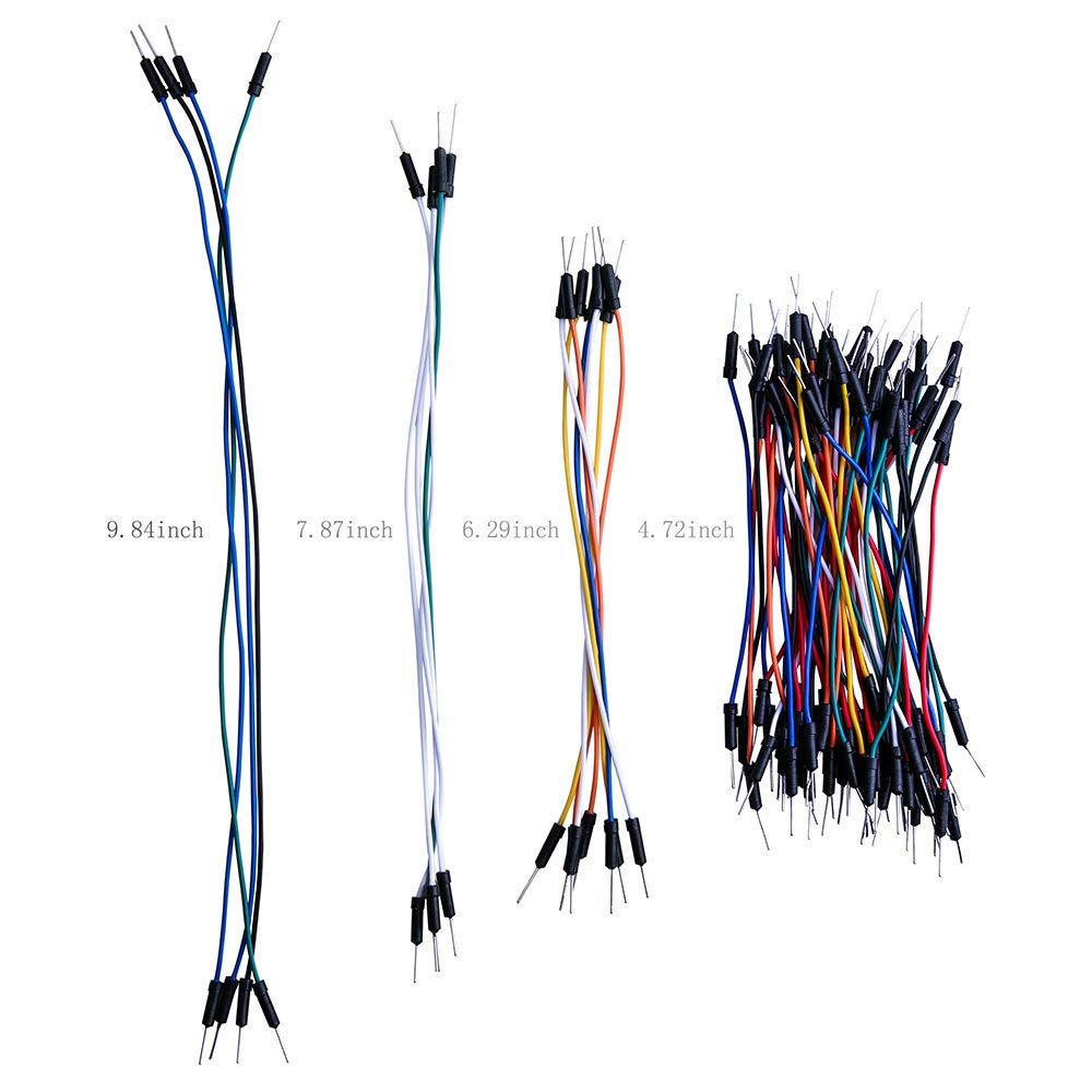 ELEGOO 130pcs Solderless Flexible Breadboard Jumper Wires Male to Male Compatible with Arduino Breadboard