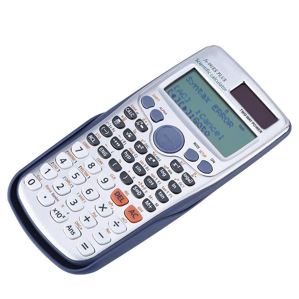 Scientific Calculator with 417 Functions, Plus Student Handheld Scientific Portable Solar Scientific Calculator for School Office, Textbook Synchronous Display