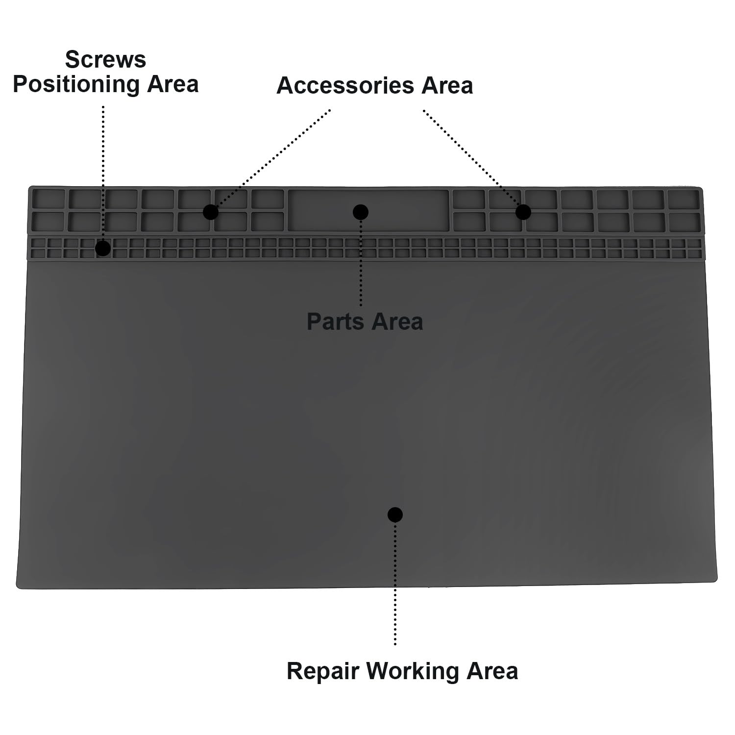 Premium Large Soldering Mat, 23.7 x 13.8 inch Heat Resistant 932°F Repair Work Mat Large Silicone Soldering Mat for Soldering, Electronics, Computer, Cellphone Repair Etc
