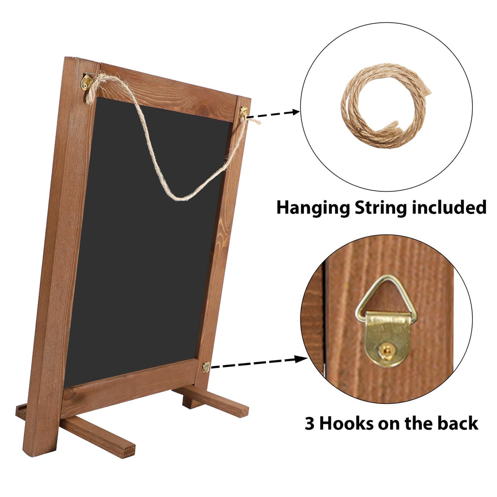 Magnetic Chalkboard 10"x14" Small Chalkboard Signs with Stand, Tabletop or Wall-Hanging Menu Board, Rustic Wood Frame Chalk Board Sign Board for Countertop Display/Home Décor/Wedding