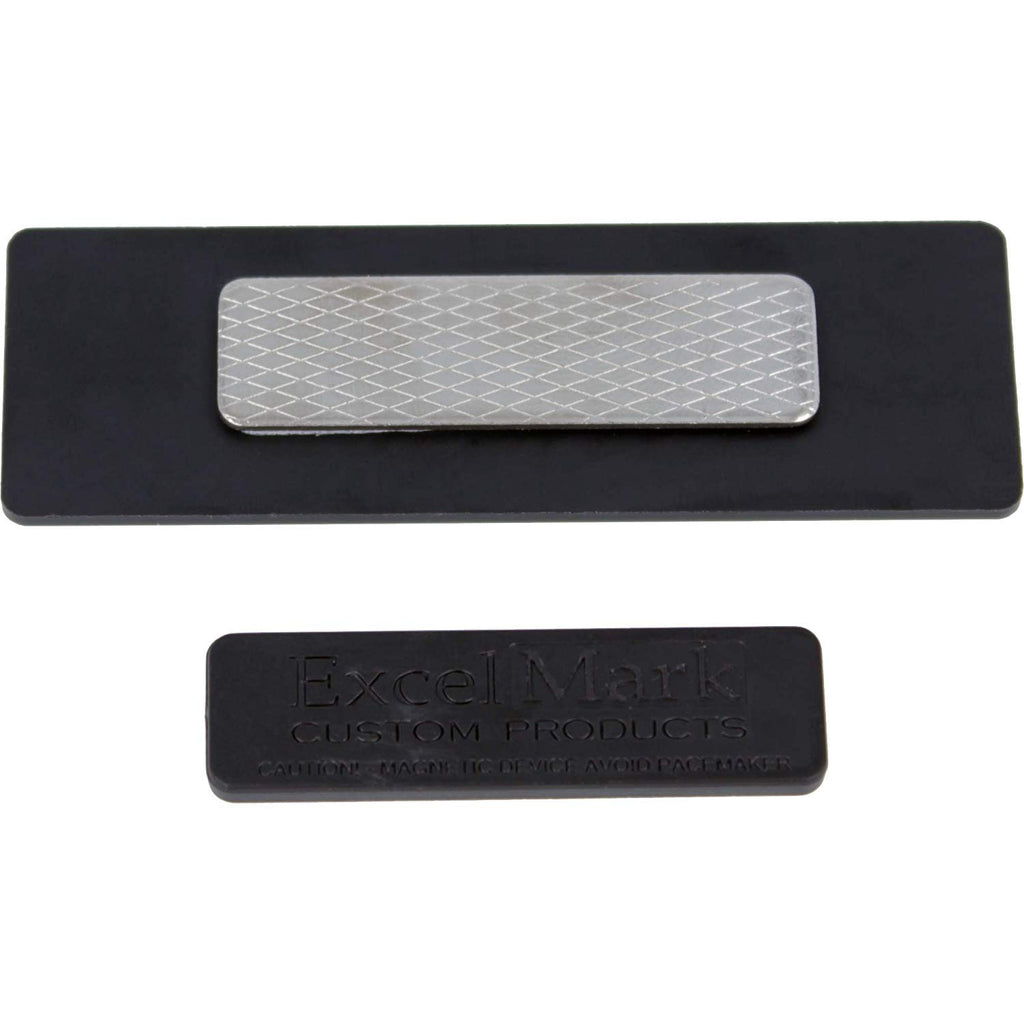 ExcelMark Blank Name Tag/Badge with Magnetic Backing - 1"x 3"(25 Pack - Gold)