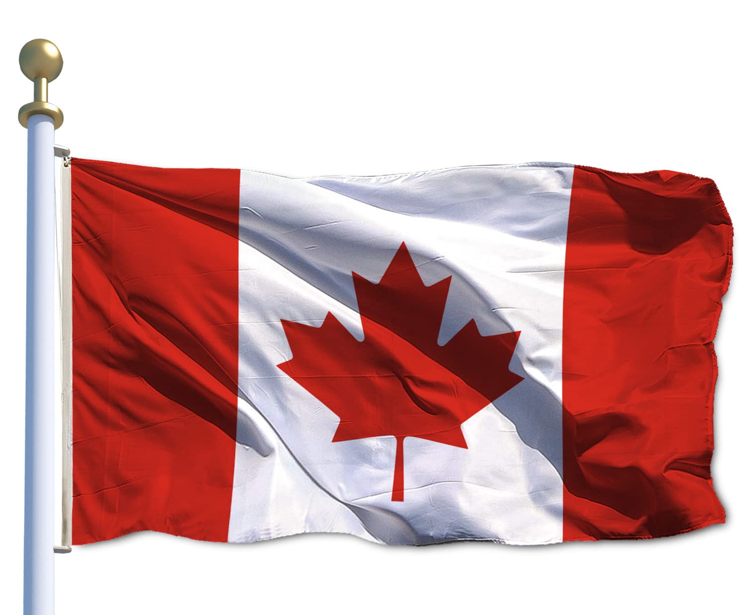 Canada Flag 3x6 Ft Thick Polyester 100D Outdoor Indoor- Vivid Color and Fade Proof,Double Stitched Printed Maple Leaf Canadian Canada Day Decoration Gift Yard House Banner