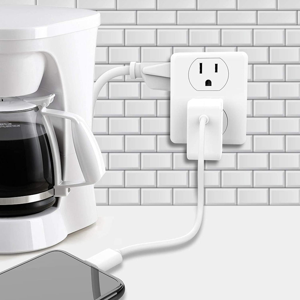 6 Outlet Extender, HITRENDS Multi Plug Outlet Extender, 2 Pack 3-Prong Wall Plug Multiple Outlet Splitter for Cruise Ship Home Office Dorm Room Essential