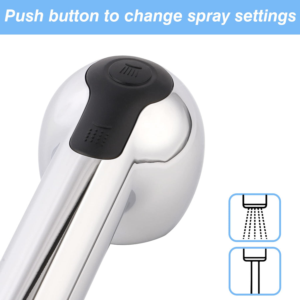 Hibbent Pull Out Sink Sprayer Head Replacement, 2 Function Kitchen Sink Faucet Sprayer Head, Spray Head Faucet Head Kitchen Tap Sprayer Spout, Chrome