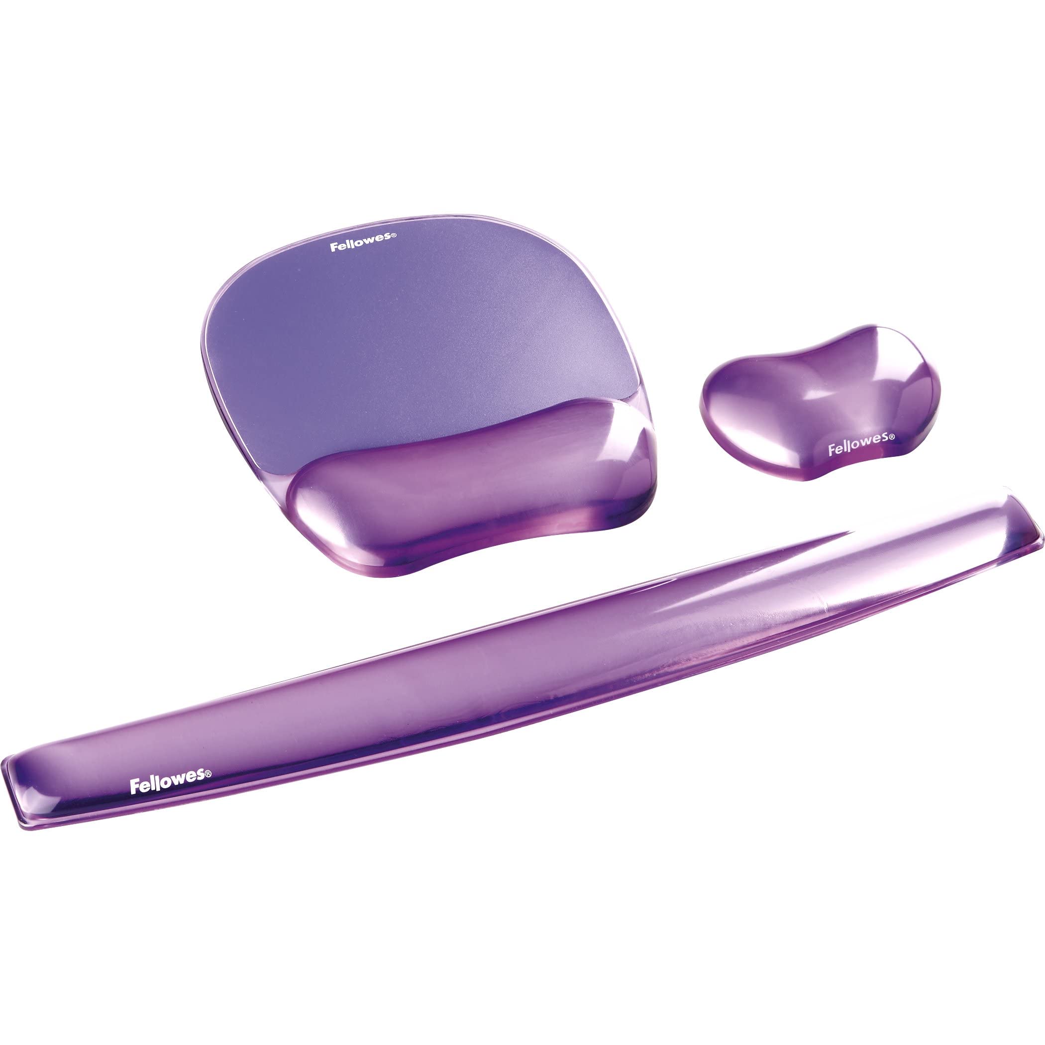 Gel Crystal Transparent Mousepad and Wrist Rest - Purple