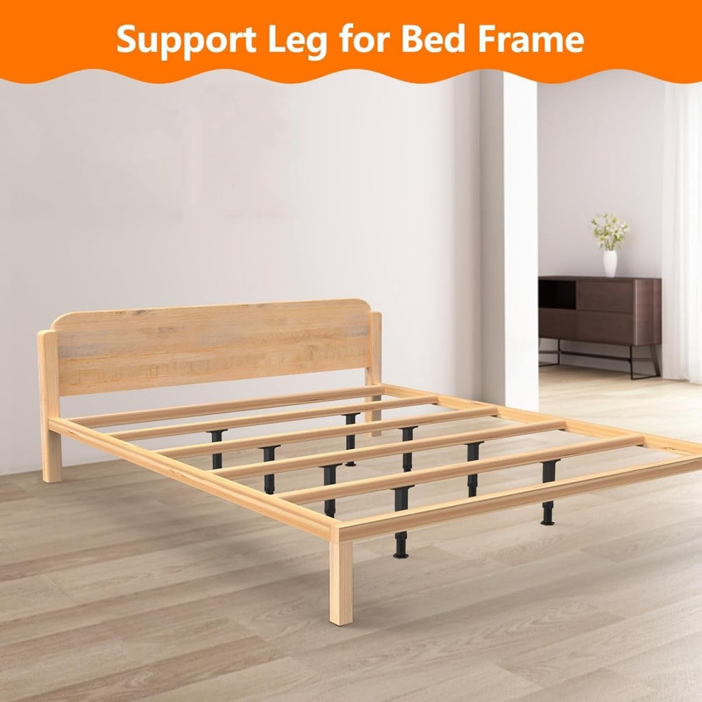 4Pcs Adjustable Height Center Support for Bed Frame, 19.5-34 CM Bed Support Legs, Bed Frame Center Support for Furniture