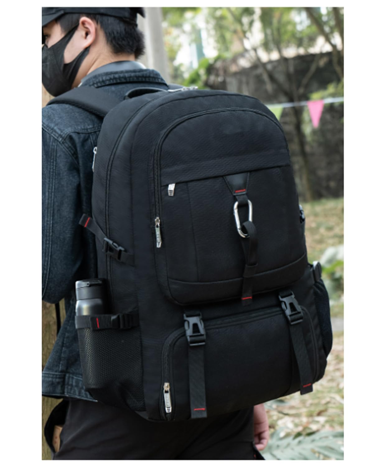 Travel Business Laptops Backpack, Expandable 70L Carry-On Luggage Backpacks for Men, with Shoes Compartment, Waterproof Outdoor Casual Daypack Gym Sports Bags College School Computer Backpack, Upgrade