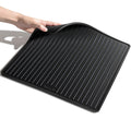 Coffee Bar Mat for Breville 870/880, 14 x 14inch, Silicone, 0.24in Raised Lip Spill-Proof, Under Coffee Maker, Coffee Pot Station for Countertop Kitchen, Black