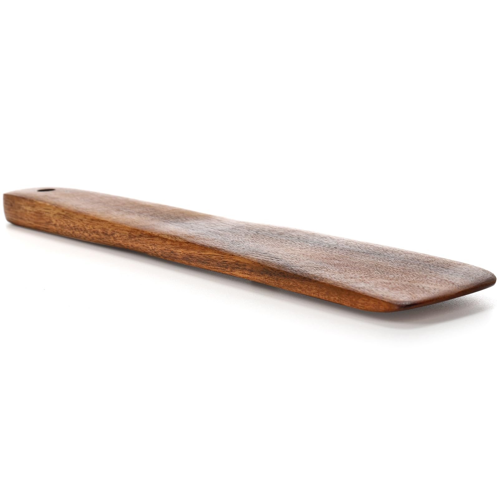 Tebery 4 Pack Small Wood Flipper Teak Wood Spatula Set for Cast Iron, 10 Inch 12 Inch Flat Wooden Turner Multipurpose Wood Cooking Utensil for Flipping, Serving, Scraping & Turning