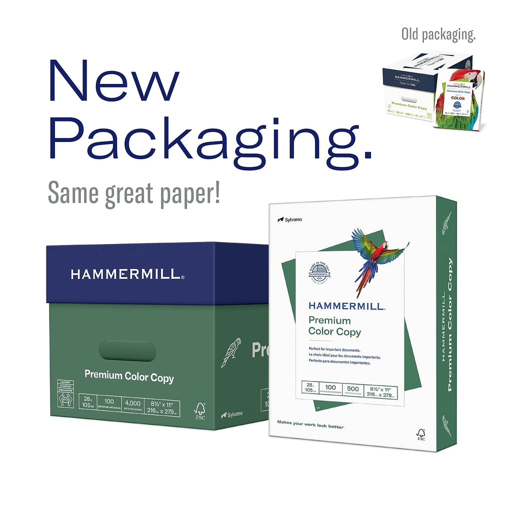 Hammermill Printer Paper, Color Copy Digital Copy Paper, 32lb, 8.5 x 11, Letter, 100 Bright - 1 Pack / 500 Sheets (102630R)