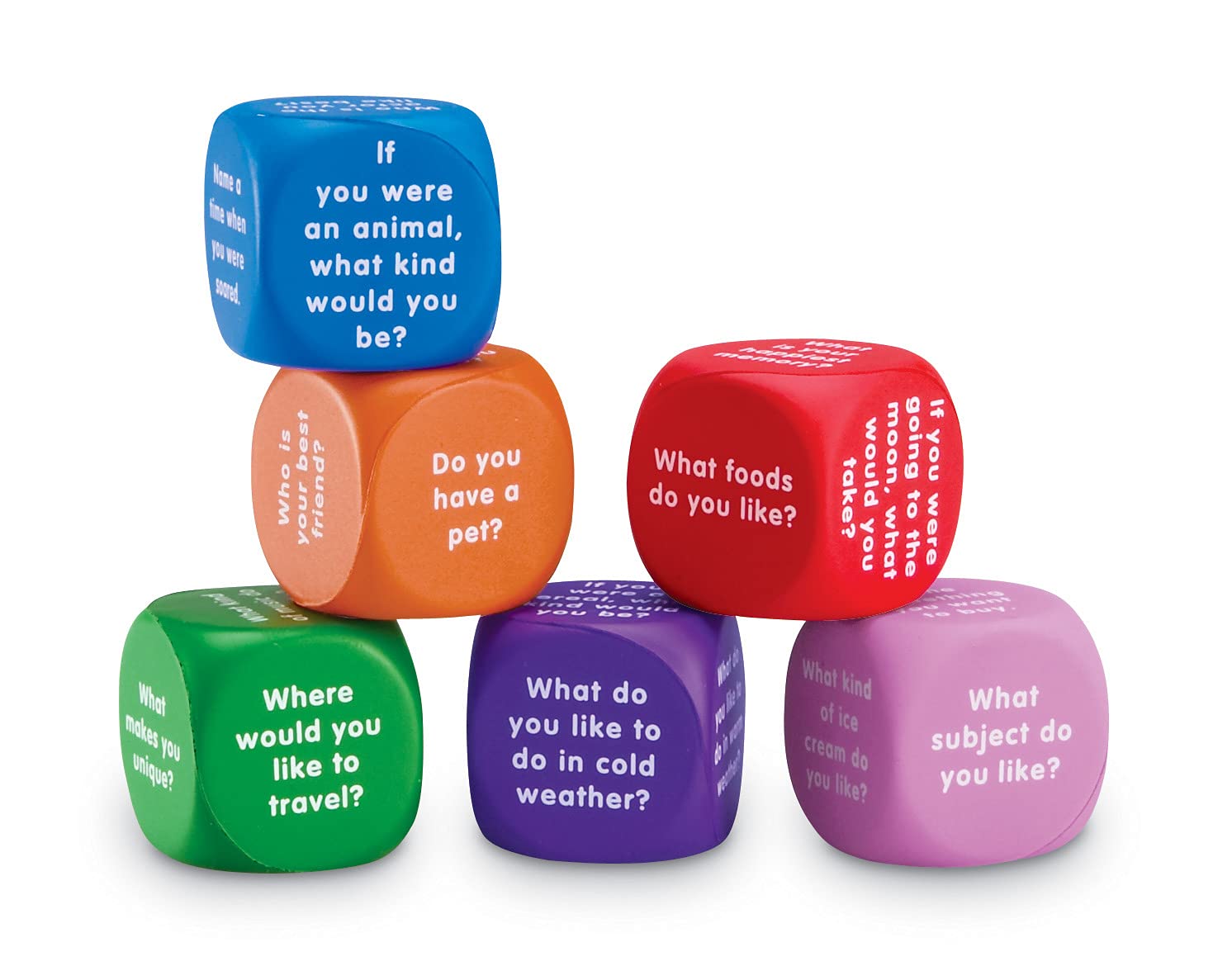 Learning Resources LER7300 Conversation Cubes, Social Dice, Autism Therapy, Ice Breaker Cubes, Ages 6+