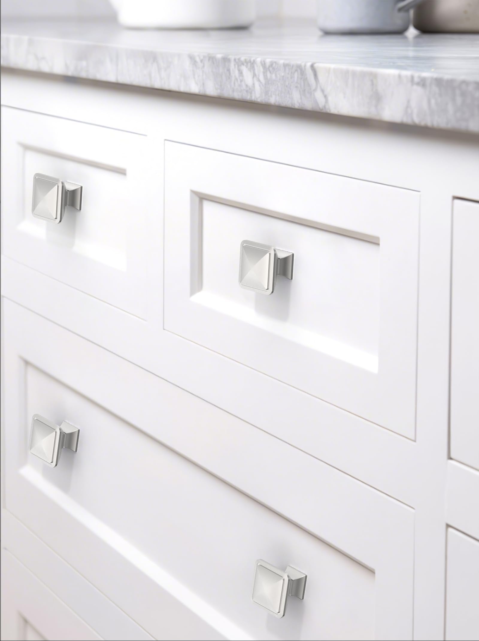 Talentedeco 10 Pack Brushed Satin Nickel Kitchen Cabinet Knobs Cabinet Pulls Drawer Knobs Cabinet Hardware Zinc Knobs for Drawers