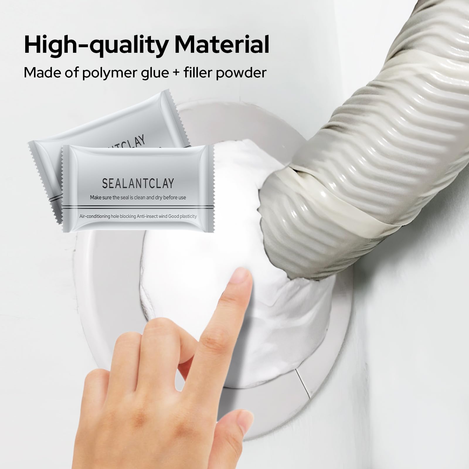 6PCS Super Diamond Mud Seal,New Type Waterproof Sealant Mastic, Waterproof Repair Sealing Clay, Quick Wall Mending Mud for Drain Connection, for Holes and Gaps Wall Filler Air Conditioning Hole