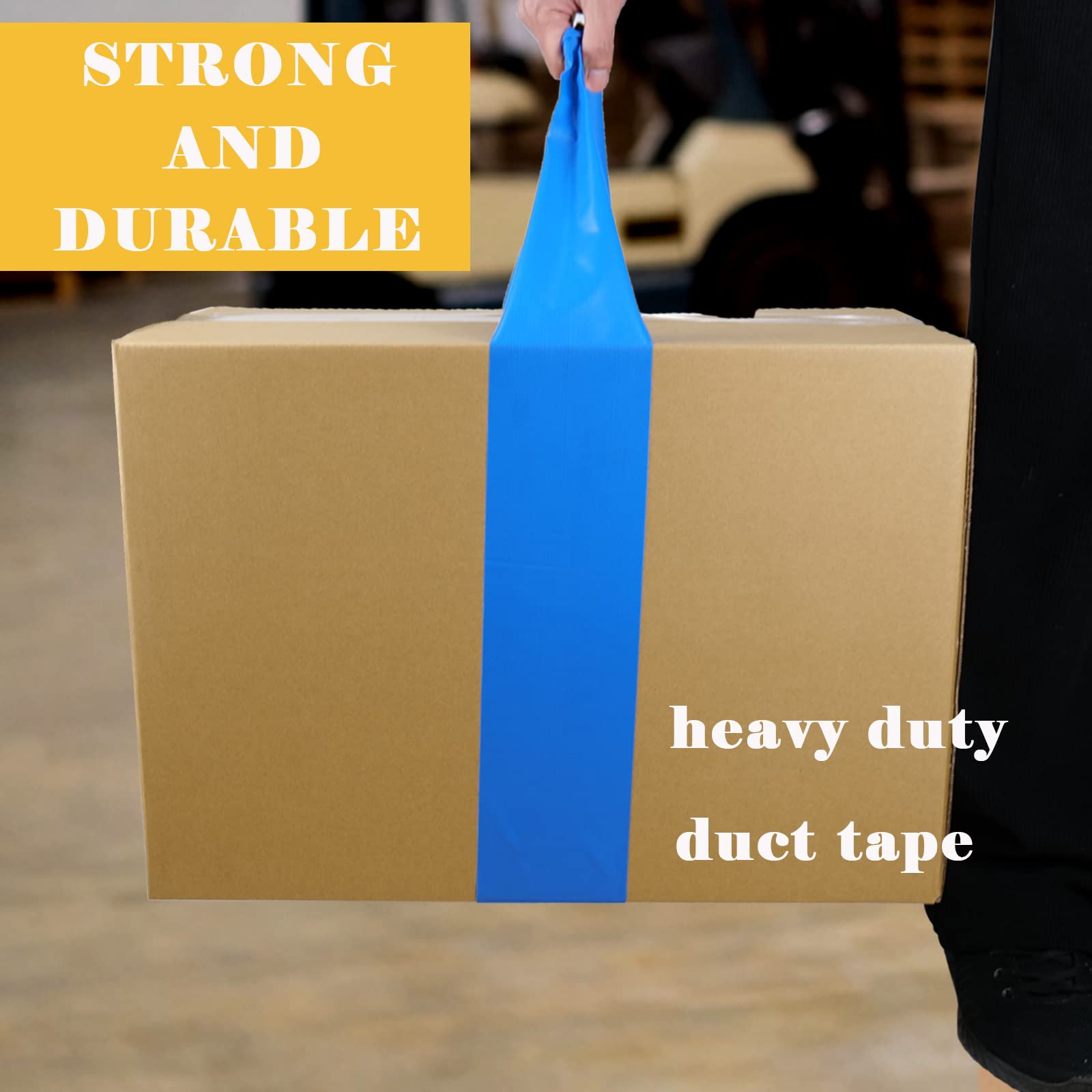 Autrends Super Strong Duct Tape 4 Inches Multi-Purpose Duct Tape Heavy Duty Waterproof Duct Tape for Crafts & Home Improvement 32 ft, Blue