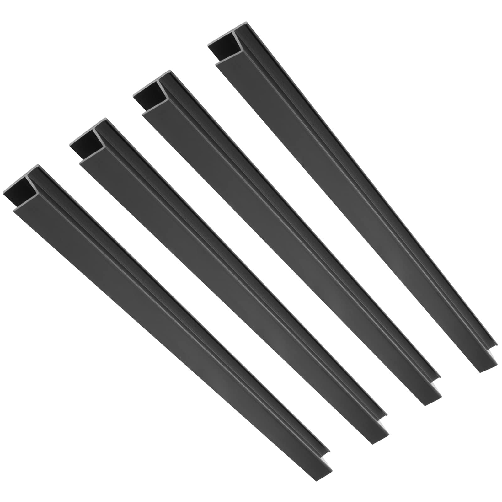 Homakover 4-Piece Hanging File Rails PVC Drawer Black, 16 Inch, Letter Size, Organizer
