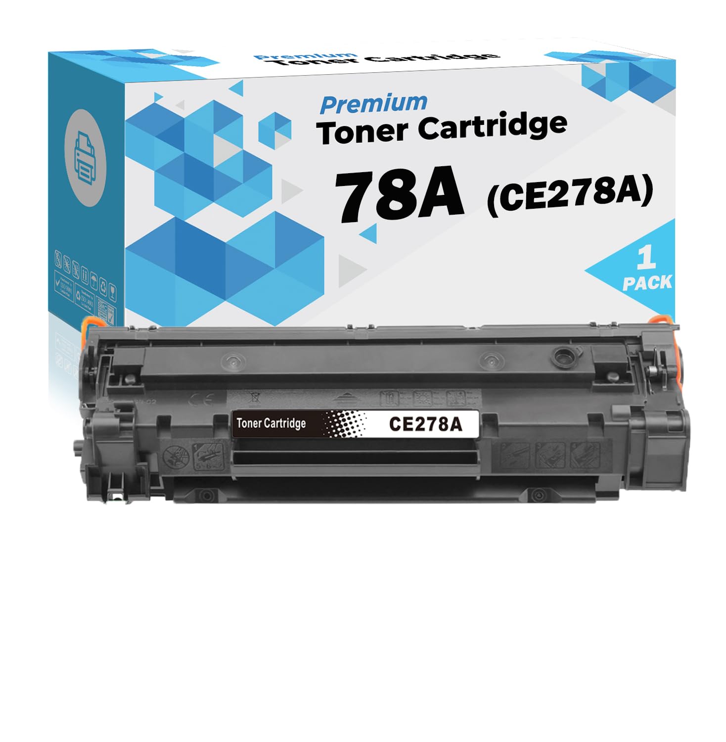 Ultra Toner® Compatible Replacement for HP 78A CE278A hp78a cf278a Black Toner Cartridge - HP LaserJet Pro P1566 P1606 P1606dn M1530 MFP M1536 M1536dnf, M1537dnf M1538dnf M1539dnf (1Pack)