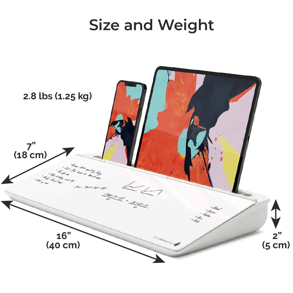 DeskBoard Buddy Desktop Whiteboard Plus Markers (White)