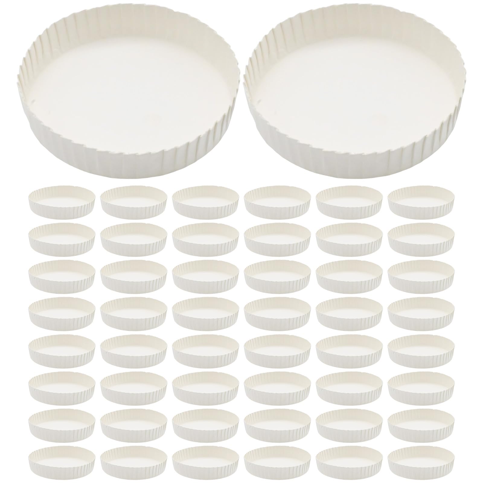 VIKKSAER 150Pcs Disposable Paper Cup Cover, White Coffee Cup Lids, 7.5 x 7.5 x 1.5cm, Suitable for Home, Parties, Offices, Cafes
