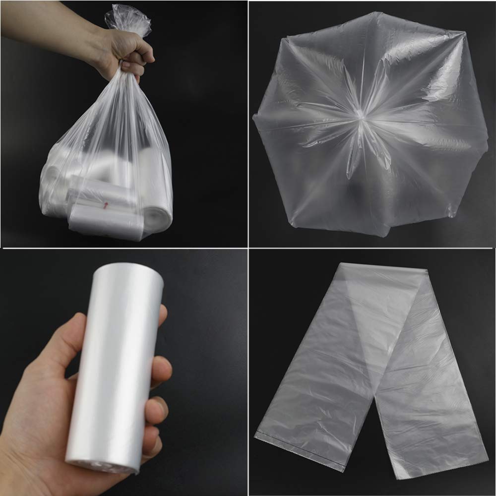 Vababa 6 Gallon Trash Bags, 225 Counts, Clear