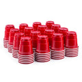 100ct 2oz Shot Glasses Disposable, Cute Red Mini Plastic Cups, Small Size Perfect for Party Games, Jello Shots, Jager Bomb, Tasting, Samples