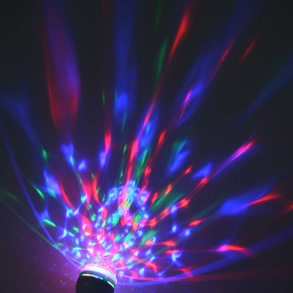 YouOKLight E26 Disco Ball Light, Rotating RGB LED Strobe Bulb, Magic Ball for Disco Birthday Party Club Bar Karokee Halloween Christmas