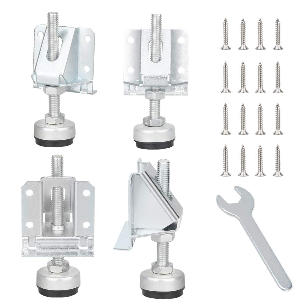 Tahikem 4 Pack Heavy Duty Leveling Feet, Furniture Leg Adjustable Load Levelers Foot, Leveling Height for Workbench Cabinet Pool Table Bench Machine Cabinet Refrigerator Feet (4000 lbs Load Capacity)