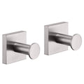 KOKOSIRI Robe Hooks for Bathrooms Wall Brushed Nickel Bath Towel Hook Holder for Shower Hanging Kitchen Accessories Stainless Steel 2 Pack, B1016BR-P2