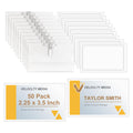 Fushing 50PCS Pin Style Combi Clip Horizontal Name Badge Holders with Inserts Fit The Avery 5390 Name Badge Inserts or 2-1/4 inch x 3-1/2 inch Cards