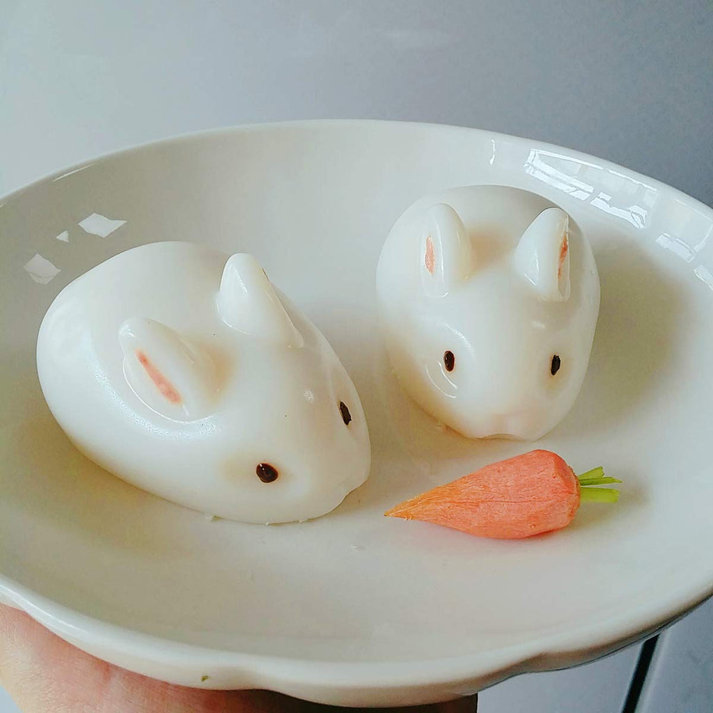 2Pcs Small Size 3D Rabbit Silicone Mousse Molds Easter Bunny Cake Baking Mold Rabbit Jello Pudding Ice Cube Trays Soap Candle Lotion Bar Plaster Molds