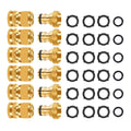 FRQNTKPA Garden Hose Quick Connector, No-Leak 3/4 Inch GHT Thread Fitting Water Hose Female Adapter and Male Adapter, Heavy-Duty Rust Resistant Brass Water Pipe Connect, Easy to Use (6 Pack ）