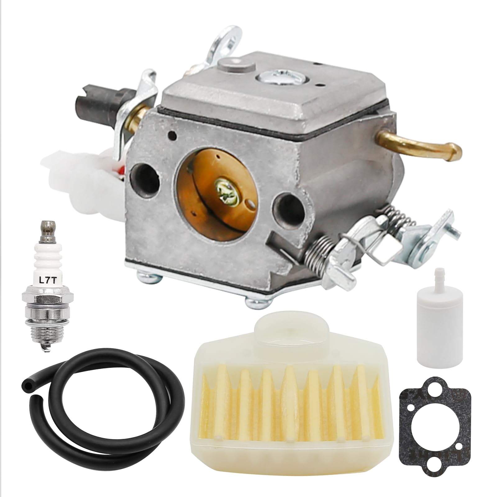 Zreneyfex 503283208 Carburetor Replacement for Husqvarna 340 345 346 350 351 346XP Chainsaw with Air Fuel Filter Line Intake Manifold