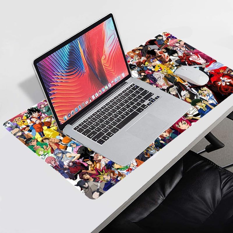 KINPLE Extended Large Gaming Mouse Pad, Full Desk Keyboard Mouse Pad, XXL Bigmouse Pad with Anime, Waterproof and Anti-Skid for Office Desk Decor (23.6×11.8×0.1 inch)