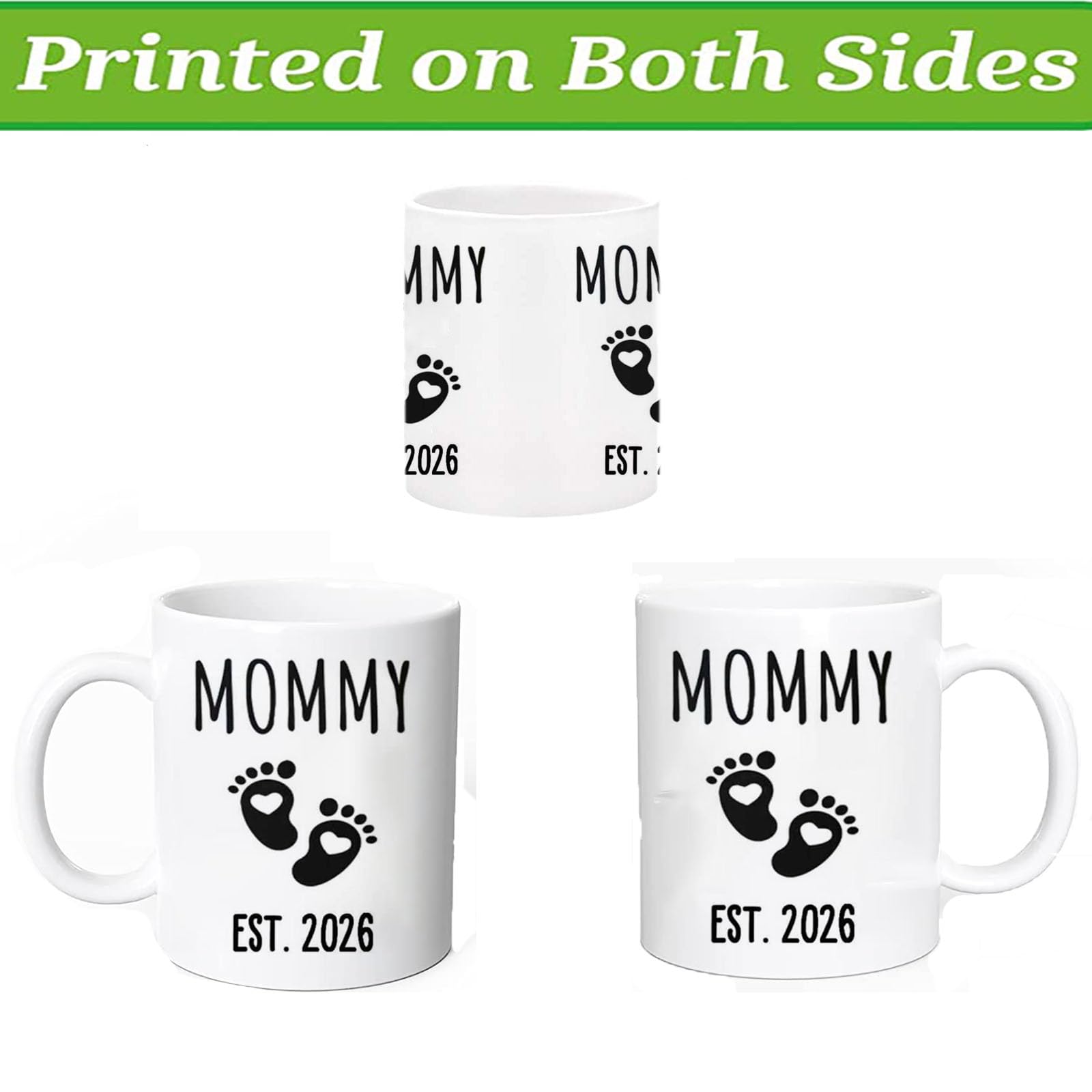Mommy Daddy Est 2026 Coffee Mug,New Parents Gifts for Couples,First Time Mommy Daddy mugs,New Dad Gift,Mom Mug,Pregnancy Announcement Anniversary Parents to Be Gift,Baby Mother's Day Father's Day Gift