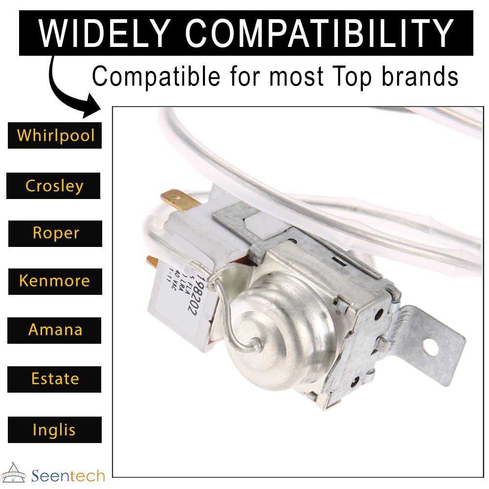 2198202 Refrigerator Cold Control Thermostat by Seentech Easy to Install - Exact Fit for Whirlpool,Kenmore Refrigerator - Replaces Part Numbers: WP2198202 2161284 2198201 PS11739232 AP6006166