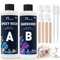 Epoxy Resin 16OZ, Friendly for Beginner, Clear Resin Epoxy for Crafts, DIY Jewelry Making, Mixing Ratio 1:1, Less Bubble & No Yellowing(8OZ×2)