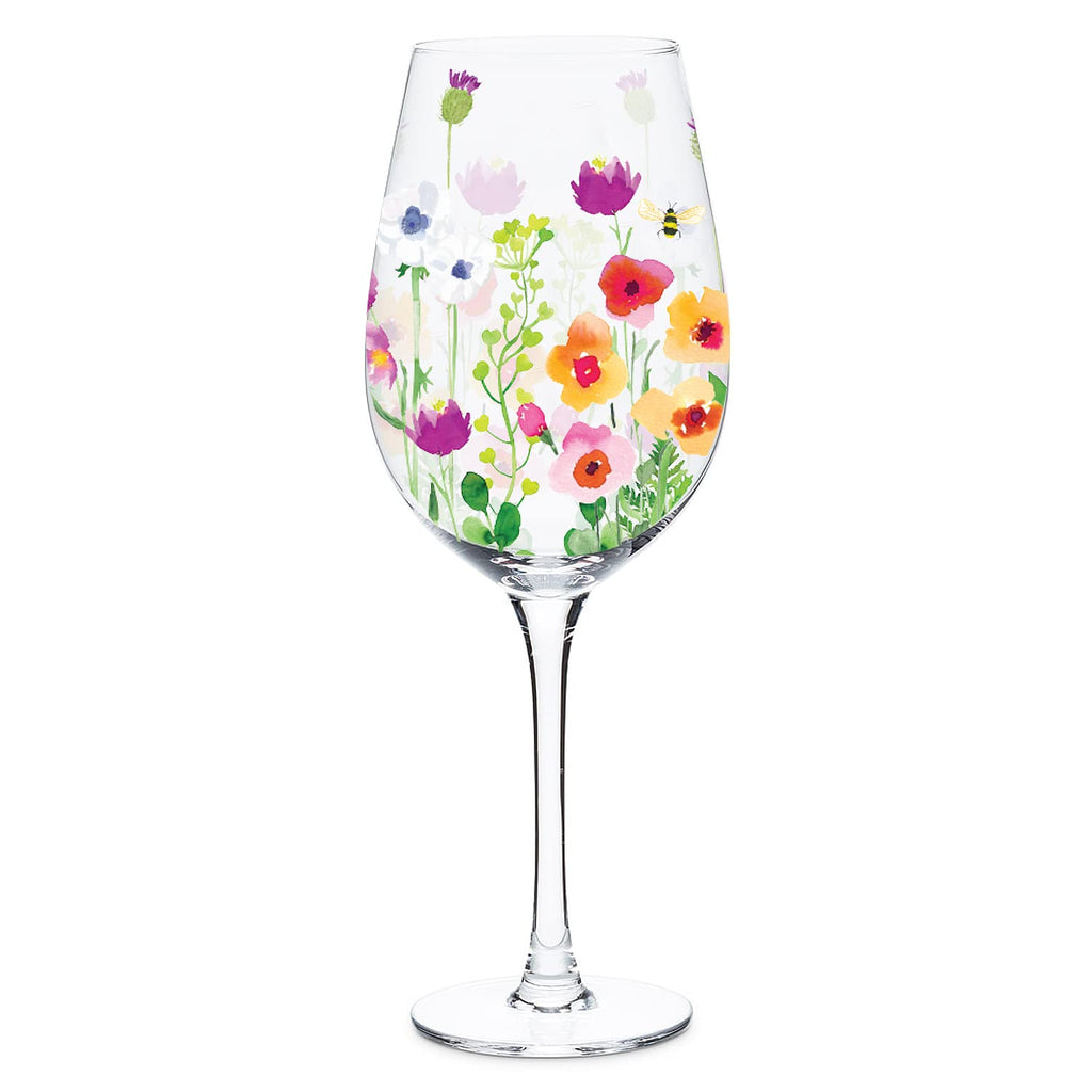 Abbott Collection Bee Garden Goblet-9.5" H