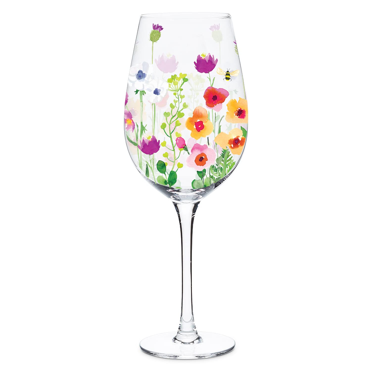Abbott Collection Bee Garden Goblet-9.5" H