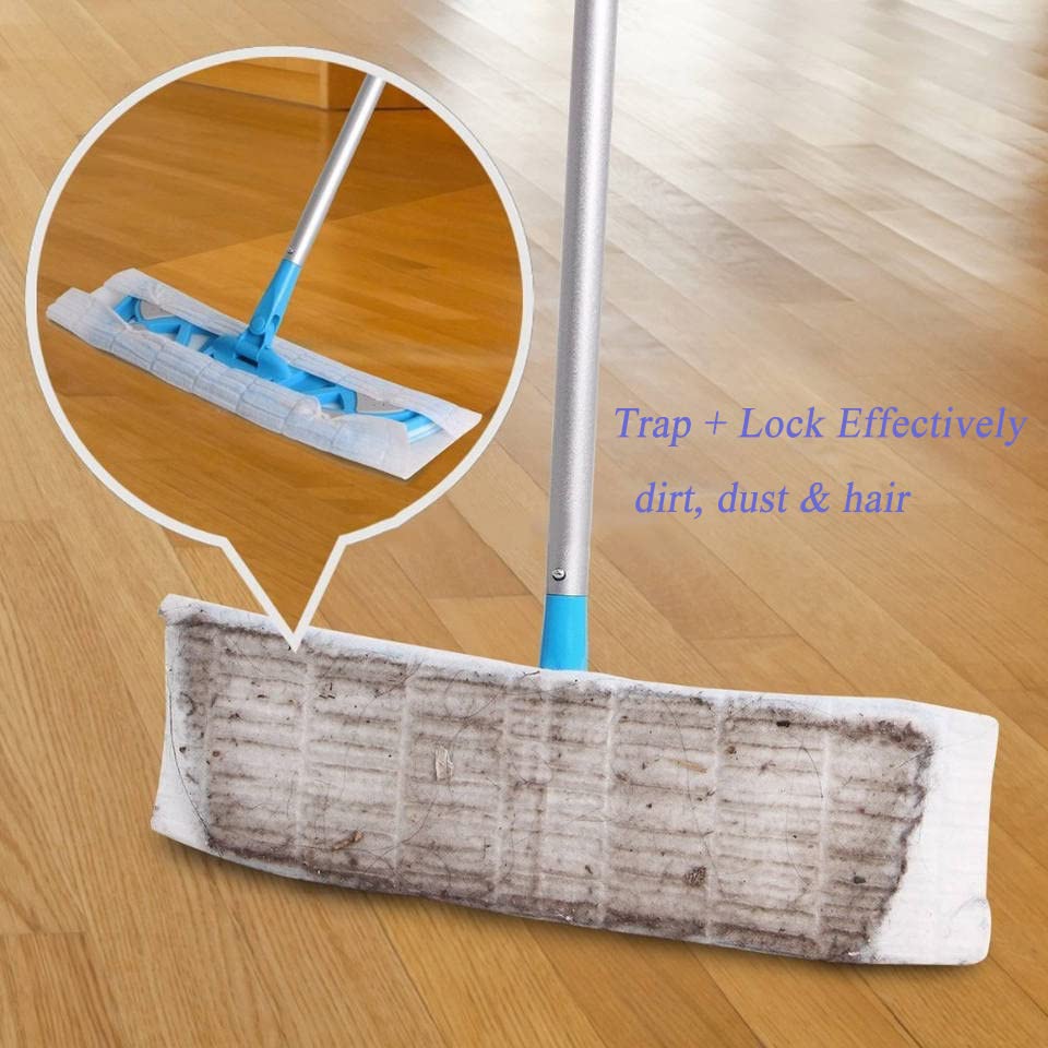 JINYUDOME 120 Count Dry Mop Pad Refills Disposable Dusting Cloths 11.8 * 8.66 inches Dry Floor Mop Refills