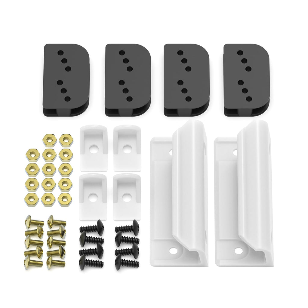 Xinafan DK100-A Door TuneUp Kit Compatible with Arrow Storage, Outdoor Slider Door Handle Replacement Parts for Shed Sliding Doors, Door Hardware Kit for Arrow Warehouse, White Handle