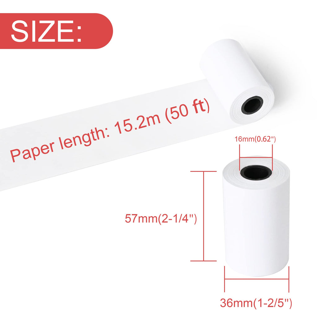 L LIKED 2 1/4" x 50' Thermal Paper Receipt Rolls, 24 Rolls Cash Register POS Receipt Paper