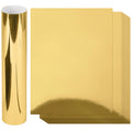 60 Sheets Metallic Gold Cardstock Paper, Goefun Foil Paper Glossy Cardstock 8.5 x 11 for Crafting Scrapbooks Greeting Cards and Invitations （250 GSM）
